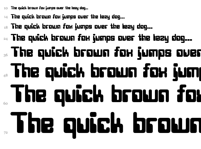 Twobit font waterfall